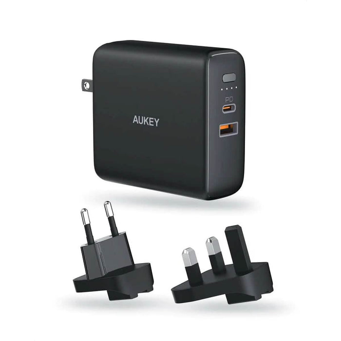 3-in-1 AUKEY Combo 5000mAh Portable Charger Travel Plugs US EU UK by DailySale