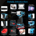 3-In-1 Cordless Electric Impact Wrench Drill Screwdriver with Brushless Motor Max 3450RPM Variable Speed by DailySale