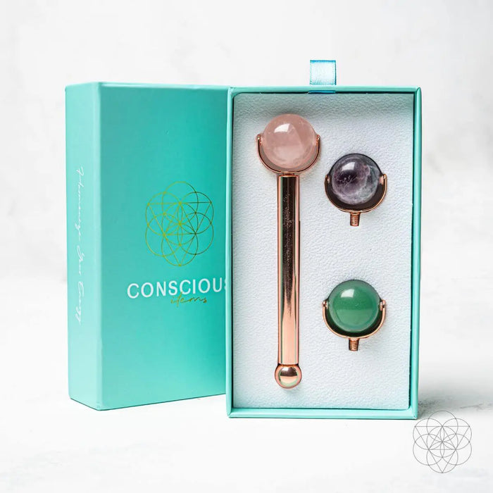 3-in-1 Crystal Face Roller Set by Conscious Items