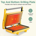 3-in-1 Electric Indoor Non-Stick Grill & Panini Press Sandwich Maker with Adjustable Temperature Control and Grease Tray by DailySale