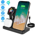 3-in-1 Fast Wireless Charger for Qi-enable Phones, Earphones and Watches by DailySale