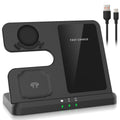 3-in-1 Fast Wireless Charger for Qi-enable Phones, Earphones and Watches by DailySale