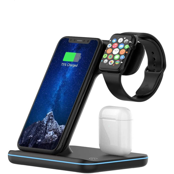 3-in-1 Qi-Certified 15W Fast Charging Station by DailySale