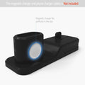 3-in-1 Silicone Charging Station Dock for Apple Watch AirPods and iPhone + 2 Lightning Cables by DailySale