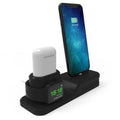 3-in-1 Silicone Charging Station Dock for Apple Watch AirPods and iPhone + 2 Lightning Cables by DailySale