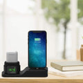 3-in-1 Silicone Charging Station Dock for Apple Watch AirPods and iPhone + 2 Lightning Cables by DailySale