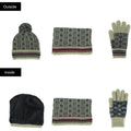 3-in-1 Soft Warm Thick Cable Knitted Beanie Hat Scarf and Gloves Winter Set by DailySale