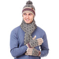 3-in-1 Soft Warm Thick Cable Knitted Beanie Hat Scarf and Gloves Winter Set by DailySale