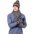 3-in-1 Soft Warm Thick Cable Knitted Beanie Hat Scarf and Gloves Winter Set by DailySale