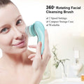 3-in-1 USB Rechargeable Facial Cleansing Brush Set Soft Scrubber Face Exfoliating by DailySale