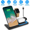 3-in-1 Wireless Fast Charging Station Dock Foldable by DailySale