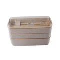3-Layer Stackable Bento Box Japanese Lunch Box Kit with Spoon & Fork by DailySale