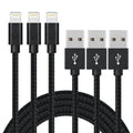 3-Pack: 10 Foot Braided Lightning Cables by DailySale