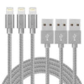 3-Pack: 10 Foot Braided Lightning Cables by DailySale
