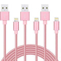 3-Pack: 10 Foot Braided Lightning Cables by DailySale