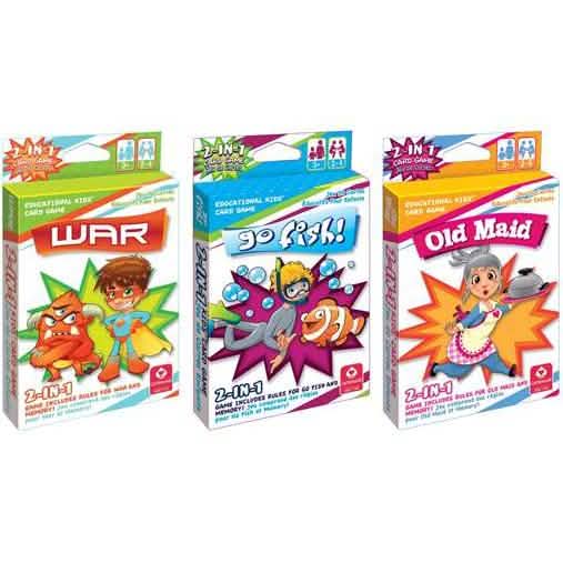 3-Pack: 2-in-1 Kids' Card Games by DailySale