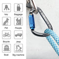 3-Pack: Auto Locking Rock Climbing Carabiner Clips Heavy Duty Caribeaners D-Shaped by DailySale