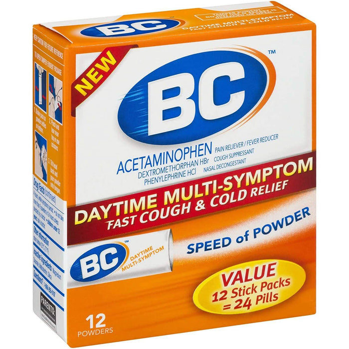 3-Pack: BC Daytime Multi-Symptom Fast Cough & Cold Relief Powders by DailySale