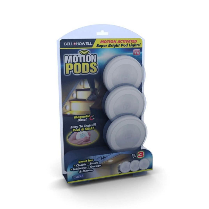 3-Pack: Bell + Howell Motion Activated LED Pods by DailySale