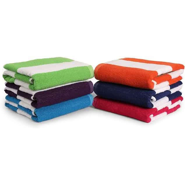 3-Pack: Cotton Bath Towel, Cabana Stripe Beach Towel by DailySale