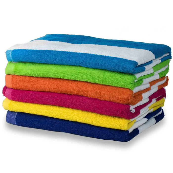 3-Pack: Cotton Cabana Stripe Beach Towel by DailySale