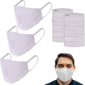 3-Pack: Cotton Reusable Face Masks with 10 Filters by DailySale