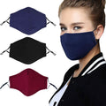3-Pack: Cotton Reusable Washable Adjustable Face Masks with Filter Pocket by DailySale
