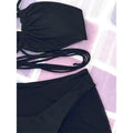 3-Pack: Criss Cross Halter Bikini Swimsuit & Beach Skirt by DailySale