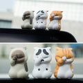 3-Pack: Cute Cat Figurines Miniature Cartoon Animal Decor by DailySale