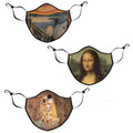 3-Pack: Famous Art Paintings Reusable and Washable 2-Layer Non-Medical Face Mask by DailySale