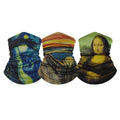 3-Pack: Famous Painting Neck Gaiter Bandana Multifunctional Scarves by DailySale