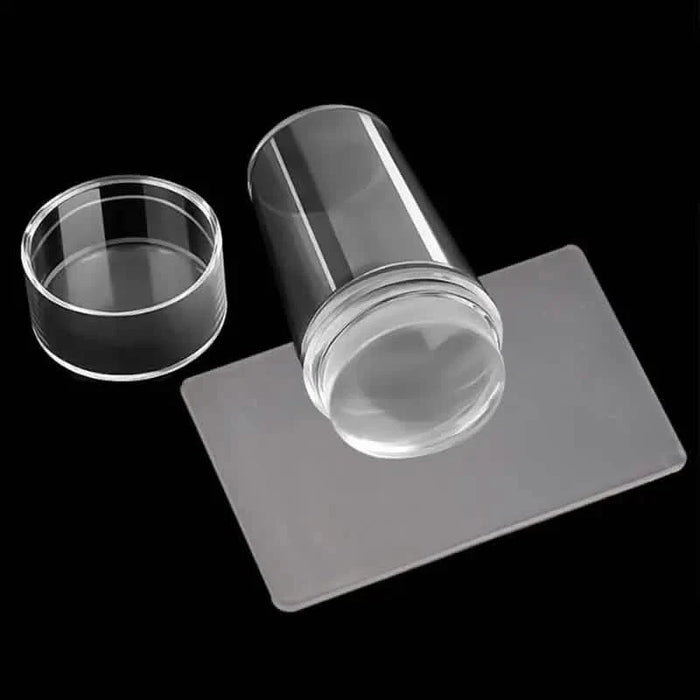 3-Pack: Fast and Easy French Tip Nail Art with Clear Silicone Stamper and Scraper by DailySale