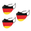 3-Pack: Germany Flag Double Layered Reusable Mask With Adjustable Loops