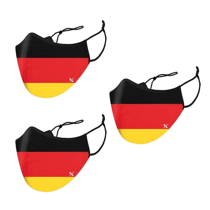 3-Pack: Germany Flag Double Layered Reusable Mask With Adjustable Loops by DailySale