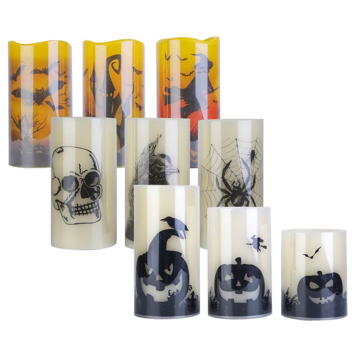 3-Pack: Halloween Battery Operated Flameless Candle Lamp with Timer Setting by DailySale