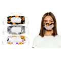 3-Pack: Halloween Edition Smile Communicator Clear Mouth Face Mask by DailySale