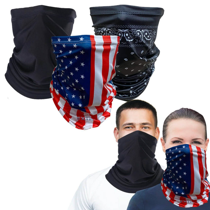 3-Pack: Headband, Bandanas, Scarf, Neck Warmer, Head Wrap, Multi Functional Gaiter by DailySale