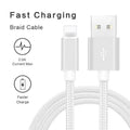 3-Pack: Heavy Duty Braided iPhone Lightning USB Cable - White by DailySale