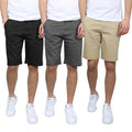 3-Pack: Men's 5-Pocket Flat-Front Slim-Fit Stretch Chino Shorts by DailySale