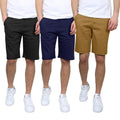 3-Pack: Men's 5-Pocket Flat-Front Slim-Fit Stretch Chino Shorts by DailySale