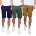 3-Pack: Men's 5-Pocket Flat-Front Slim-Fit Stretch Chino Shorts by DailySale