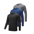 3-Pack: Men's Active Dry-Fit Long Sleeve Performance Shirt by DailySale