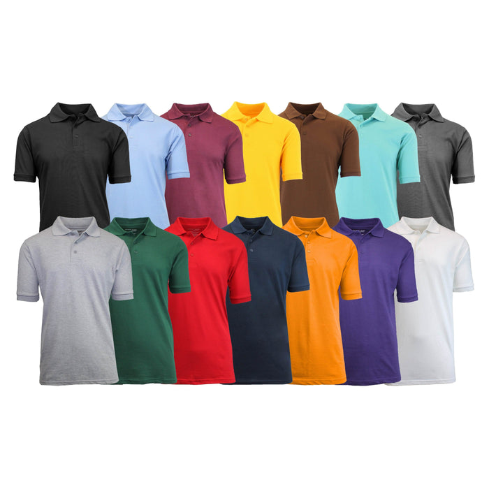 3-Pack: Men's Assorted S/S Pique Polo by DailySale