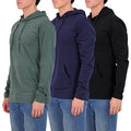 3-Pack: Men's Cotton Lightweight Pullover Hoodies With Pocket by DailySale
