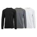 3-Pack: Men's Crew Neck Long Sleeve Classic Tee by DailySale