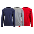 3-Pack: Men's Crew Neck Long Sleeve Classic Tee by DailySale