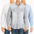 3-Pack: Men's Denim Button Front Shirts - Assorted Sizes by DailySale