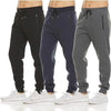 3-Pack: Men's Fleece Active Joggers with Zipper Pockets