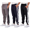 3-Pack: Men's Fleece Active Tricot Joggers with Pockets by DailySale