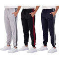 3-Pack: Men's Fleece Active Tricot Joggers with Pockets by DailySale